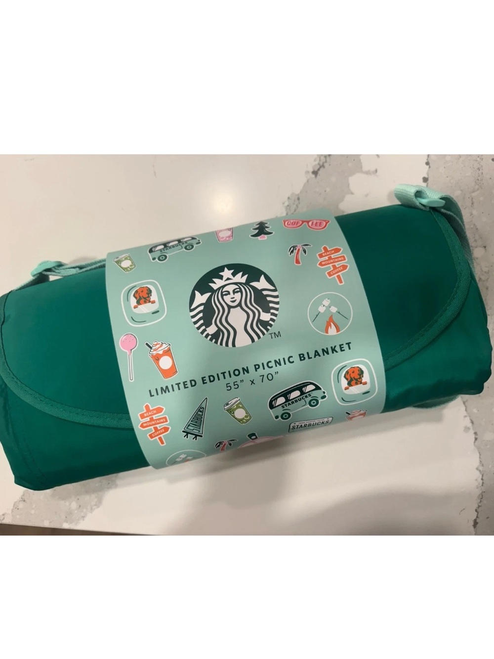 Starbucks roadtrip foldable picnic blanket